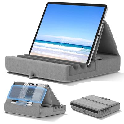KDD Tablet Pillow Holder Foldable iPad Stand for Lap Bed and
