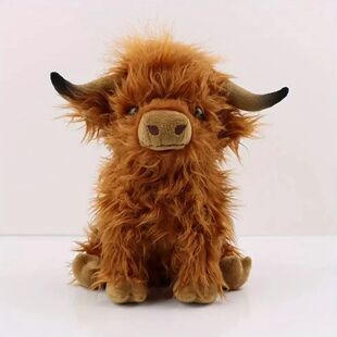 Stuffed Animals Highland Cows Cute Stuff Fluffy Cattle Dolls