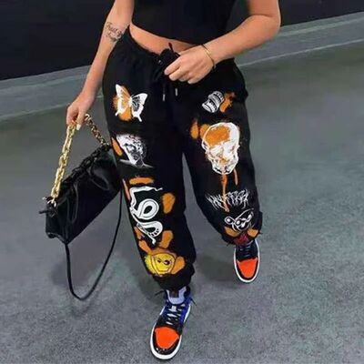 Hot Sales Womens Sweatpants Jogging Y2K Harajuku Cartoon Str