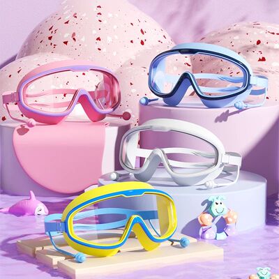 Kids Swimming Goggles Big Frame HD View Anti-fog Waterproof