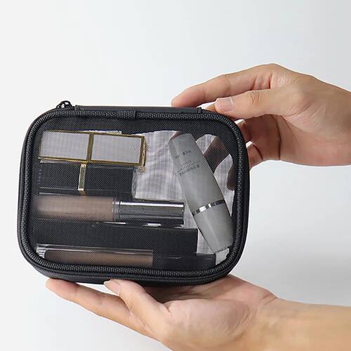 Breathable Mesh Cosmetic Bag Korean Version Solid Color Fash