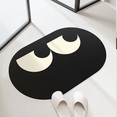 Cartoon Expression Diatomaceous Mud Bathroom Absorbent Quick