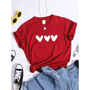 Heart Tshirt All Plus Summer Black Match Comfortabletee Size