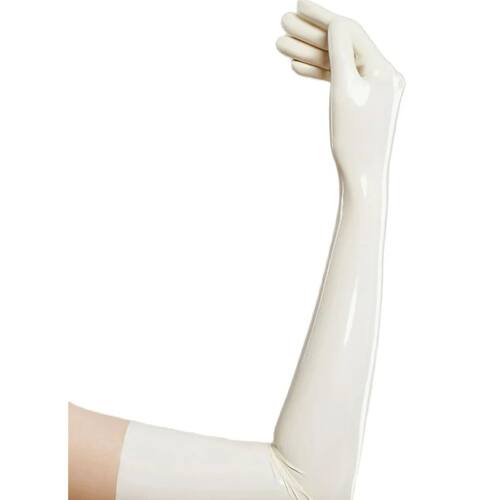 latex fetish gloves women  gummi wetlook long opera sexy glo