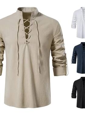 King Billion Men's Shirts Casual Men Cotton Linen Long Sleev