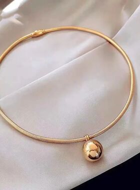 2025 New Round Ball Pendant Stainless steel Chockers Torques