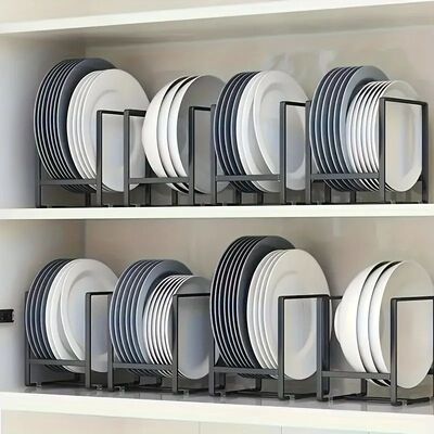1pc kitchen cabinet plate storage countertop dish rack drawe