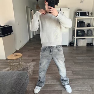 Light Color Dollar Y2K Embroidery Jeans Pattern Splice Retro