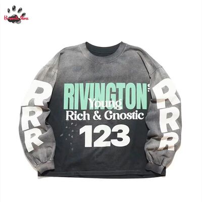 2025 New Loose Streetwear RRR123 Long Sleeve T-shirts Men Wo