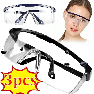 3Pcs Anti-Splash Work Safety Glasses Eye Protecting Lab Gogg