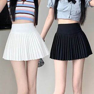 Anti Waist College Walking Light Skirt Line High White