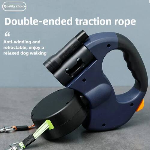Automatic Retractable Two-End Pet Leash Dog Leash With Flash