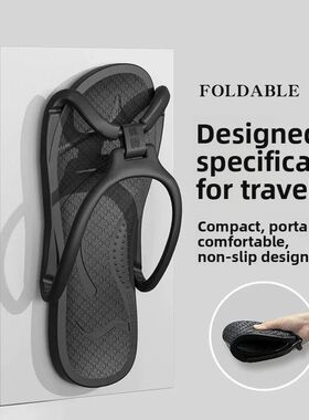 Foldable Travel Slippers Unisex EVA Flip Flops Hotel Non Sli