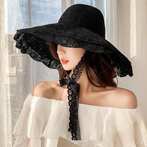 HT3574 2025 New Fashion Women Summer Hat Ladies Solid Lace W