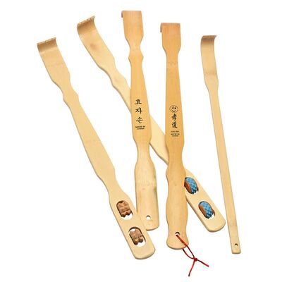 Durable Bamboo Massager Back Scratcher Wooden Body Roller St