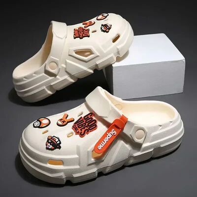 Men Clogs Non-slip Thick-soled Casual Shoes Outerwear Beach