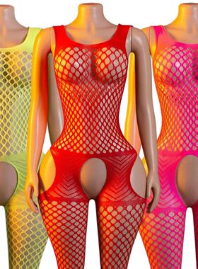 Sexy Bodystocking Erotic Lingerie Mesh Open Crotch Bodysuit