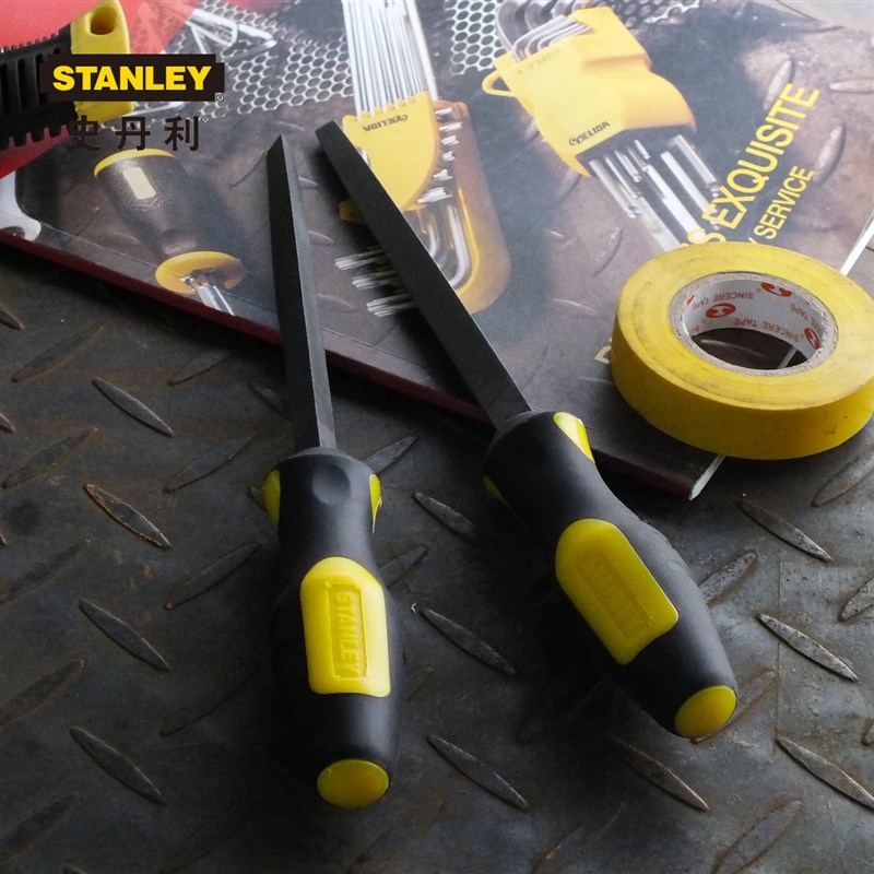 STANLEY史丹利细齿钳工钢锉 三角锉 锉刀22-407-28 408 409 410