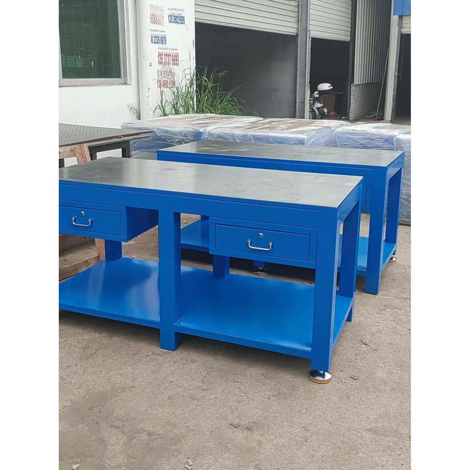 钳工台重型钳工桌水磨钢板研磨台模具维修桌飞模台钳工装配工作台