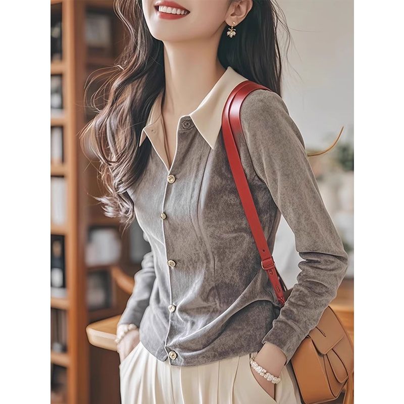 假两件上衣洋气高端欧货小衫