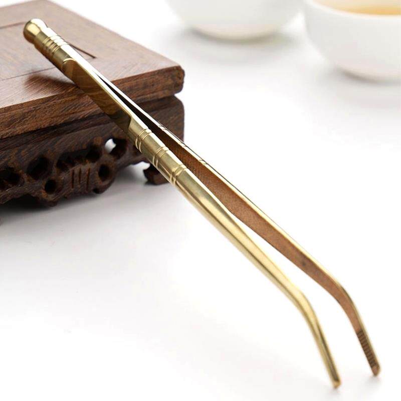 家用铜茶夹洗杯夹功夫茶镊子纯茶具配件茶道茶杯夹子铜茶夹子茶道