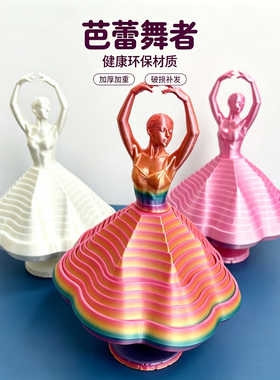 3D打印可旋转拆卸芭蕾萝卜塔摆件