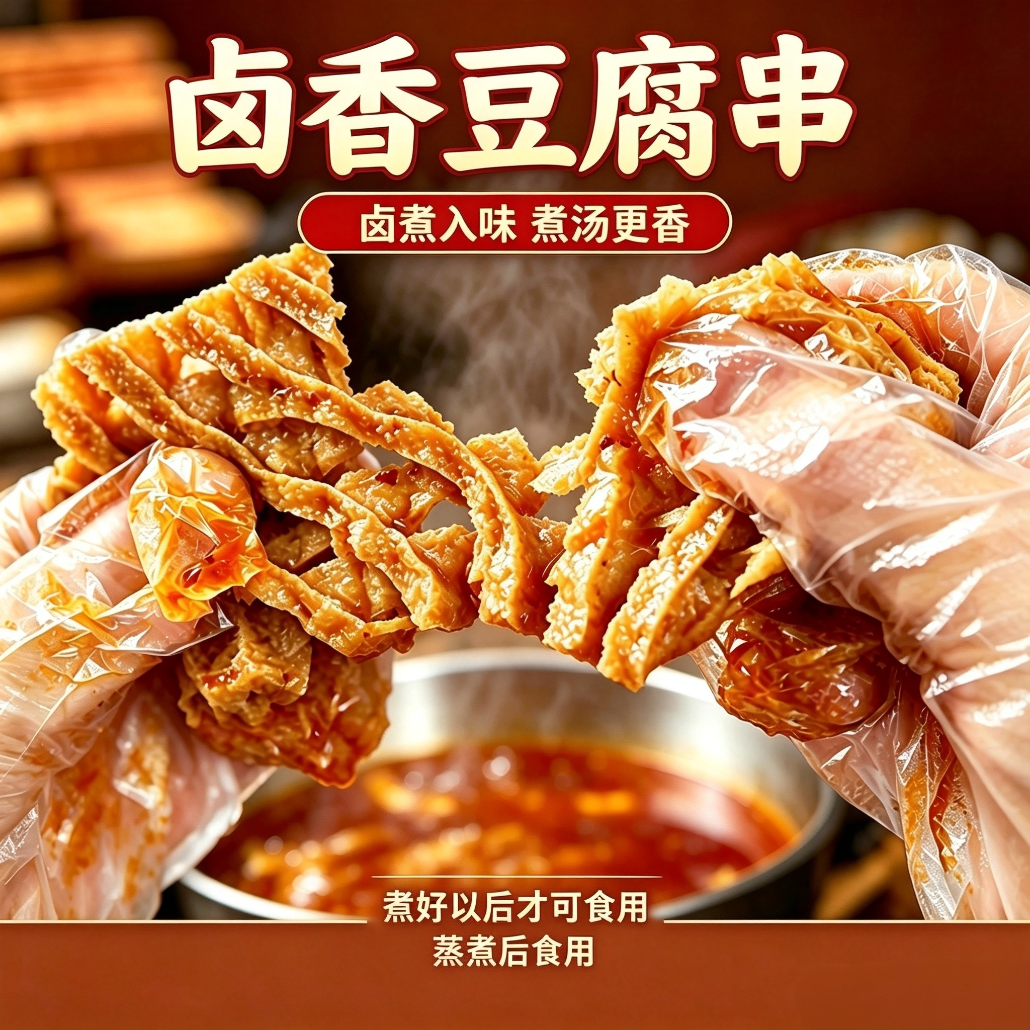 曲沃豆腐串兰花干卤香豆腐串鸡汁豆腐串豆制品摆摊卤煮火锅食材