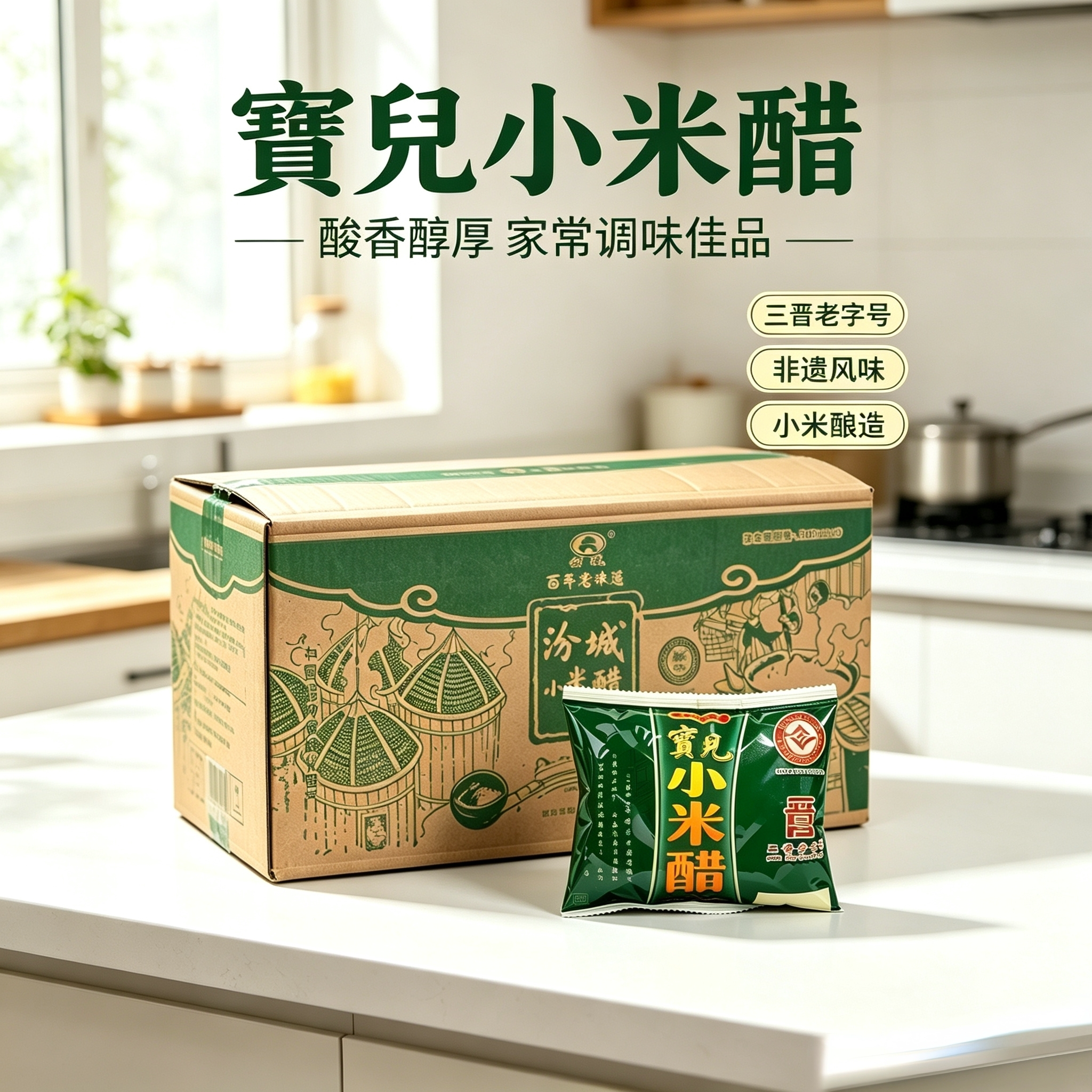 汾城新款米醋三盛合醋原浆酿造食醋家用凉拌饺子醋食用醋粮食醋
