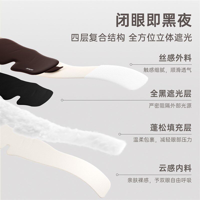 珍视明眠了个羊眼罩睡眠遮光眼罩睡眠专用男女士舒缓眼疲劳