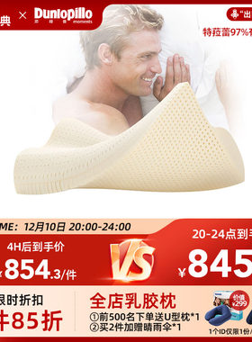 邓禄普DUNLOPILLO荷兰进口枕芯特拉雷工艺天然乳胶枕护颈波浪枕头