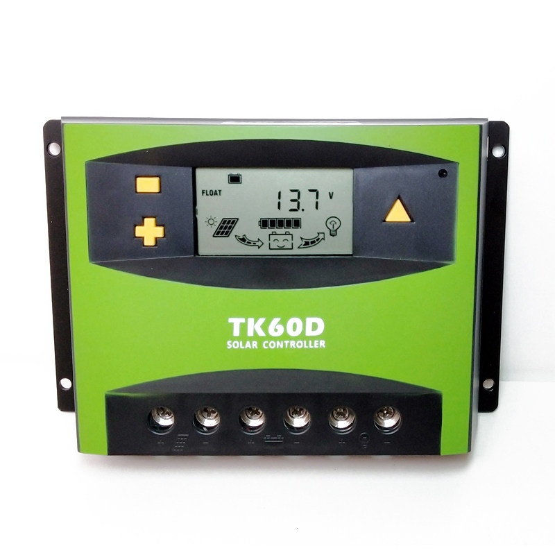 足功率 不足退款太阳能控制器12V24V60A LCD液晶光伏板充电器