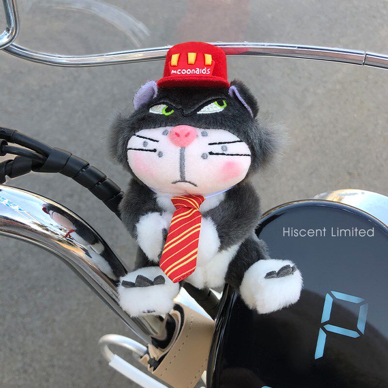 可爱猫咪电动车自行车装饰配件卡通摩托车后视镜磁吸玩偶公仔挂件