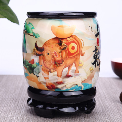 办公室旋转笔筒个性简约现代收纳盒桌面创意摆件高档商务礼品定制