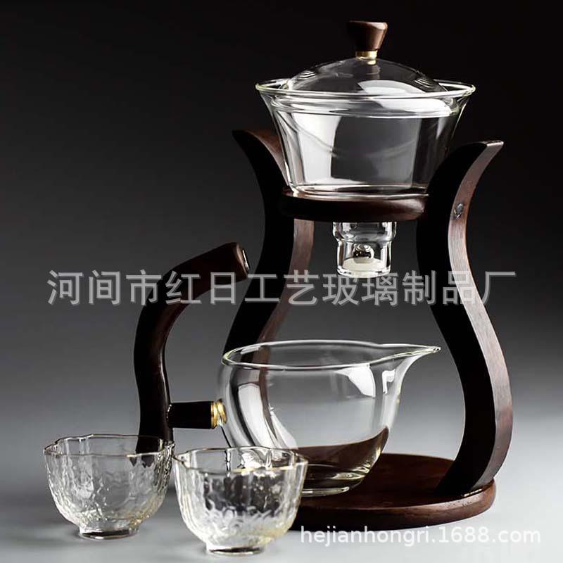 半全自动泡茶器耐热玻璃茶具套装家用送礼泡茶碗懒人茶壶功夫茶杯