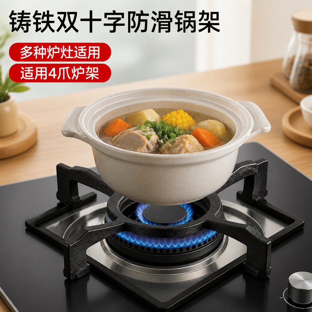 瓦斯炉支架托灶台炉灶防滑架锅架瓦斯灶支架灶台架托通用型厨房用