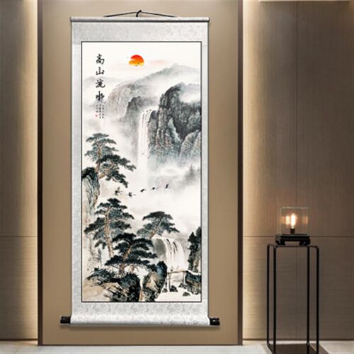 客厅装饰画山水挂画玄关风景画办公室餐厅沙发背景墙风水招财国画