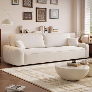 精选布艺沙发新款奶油风小户型客厅直排两三人位沙发出租房屋民宿