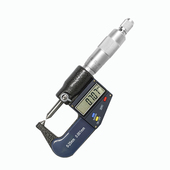 25mm高精度 电子数显千分尺单双尖头尖平头扁头压接高度0 山测