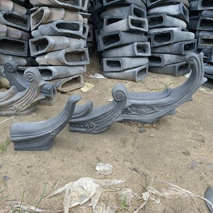 精选青瓦飞檐翘角古建翘角仿古屋脊翘角博古翘角五脊六兽跑兽苏式