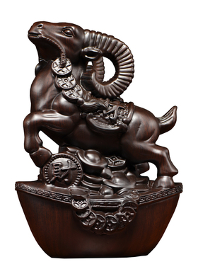 黑檀木雕十二生肖摆件实木质新中式鼠牛虎兔龙蛇马羊猴鸡狗猪全套