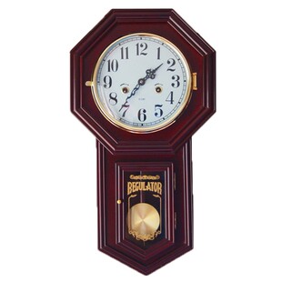 复古机械挂钟客厅实木风水镇宅八卦摇摆钟北极星纯铜机芯报时钟表