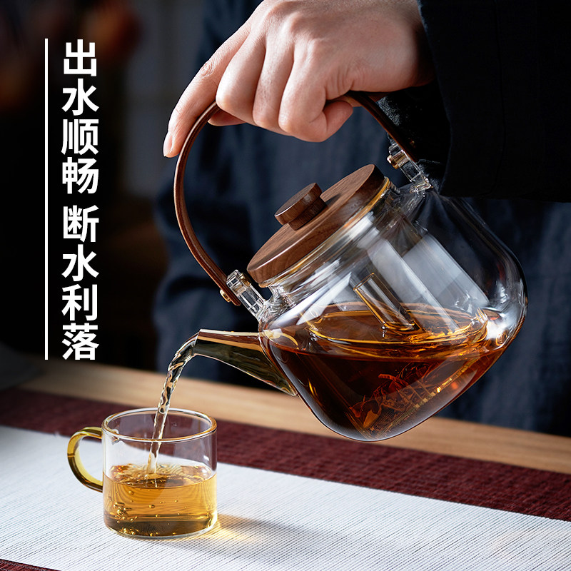 精选玻璃蒸煮茶壶单壶加厚耐热高温提梁电陶炉烧水专用泡茶器茶具