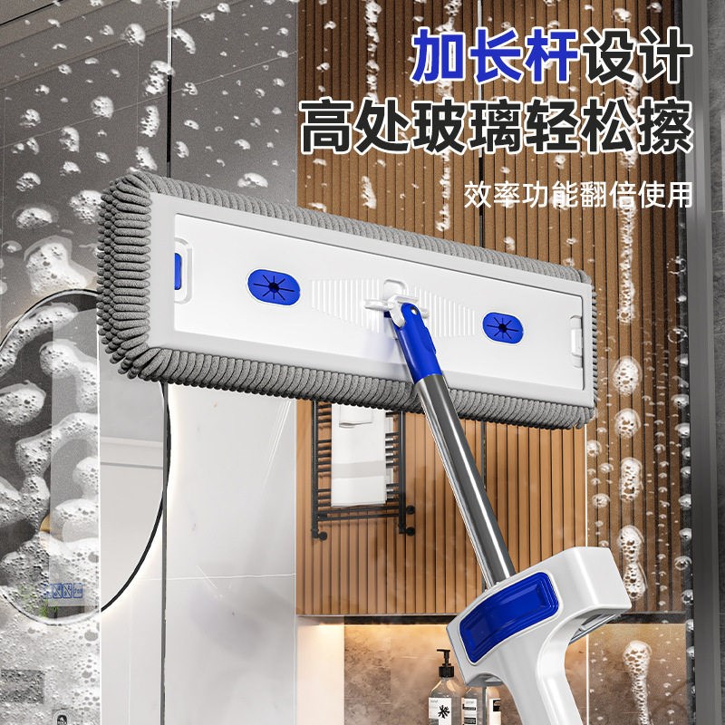 【点击领取20元优惠券】免手洗平板拖把家用免洗干湿两用一拖净G