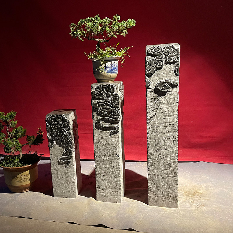 青石雕拴马桩石狮子貔貅麒麟吸水四神兽栓柱镇宅仿古做旧摆件庭院