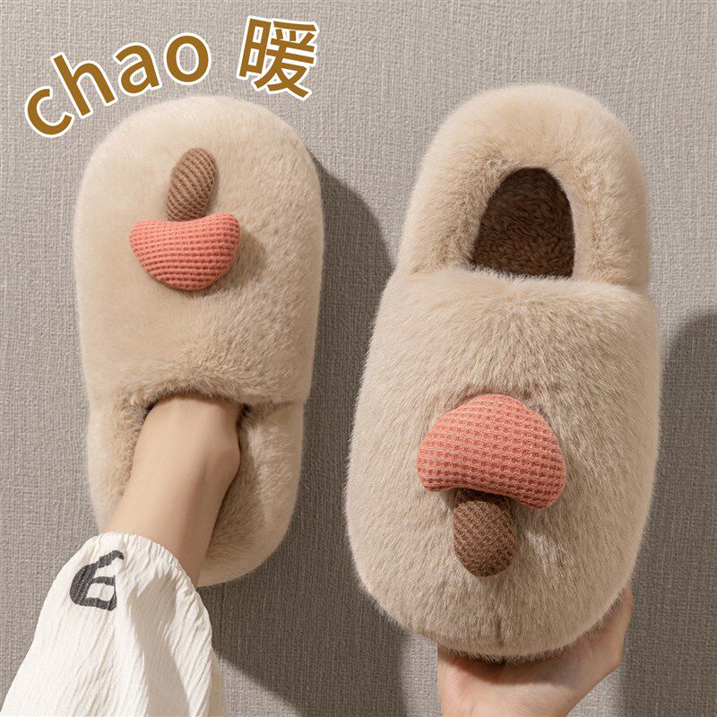 包跟棉拖鞋女士秋冬季2025新款家居月子鞋毛毛绒保暖棉鞋男款冬天