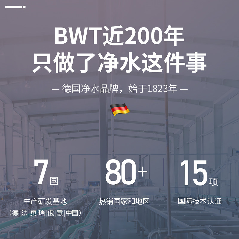 BWT净水器滤芯乐纯系列台式净饮机净热一体机RO反渗透/CF滤芯