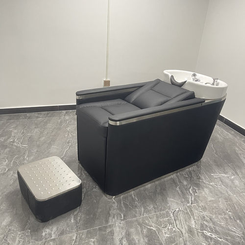 发廊专用 洗头床不锈钢陶瓷盆理发店冲水床半躺式多功能美容美发