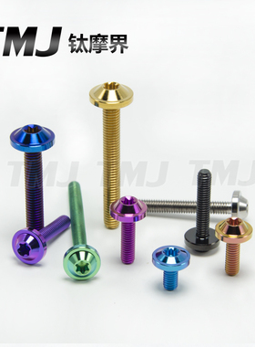 TMJ钛合金螺丝风挡碟头内梅花M4X8-40mm自行车摩托车改装高强度