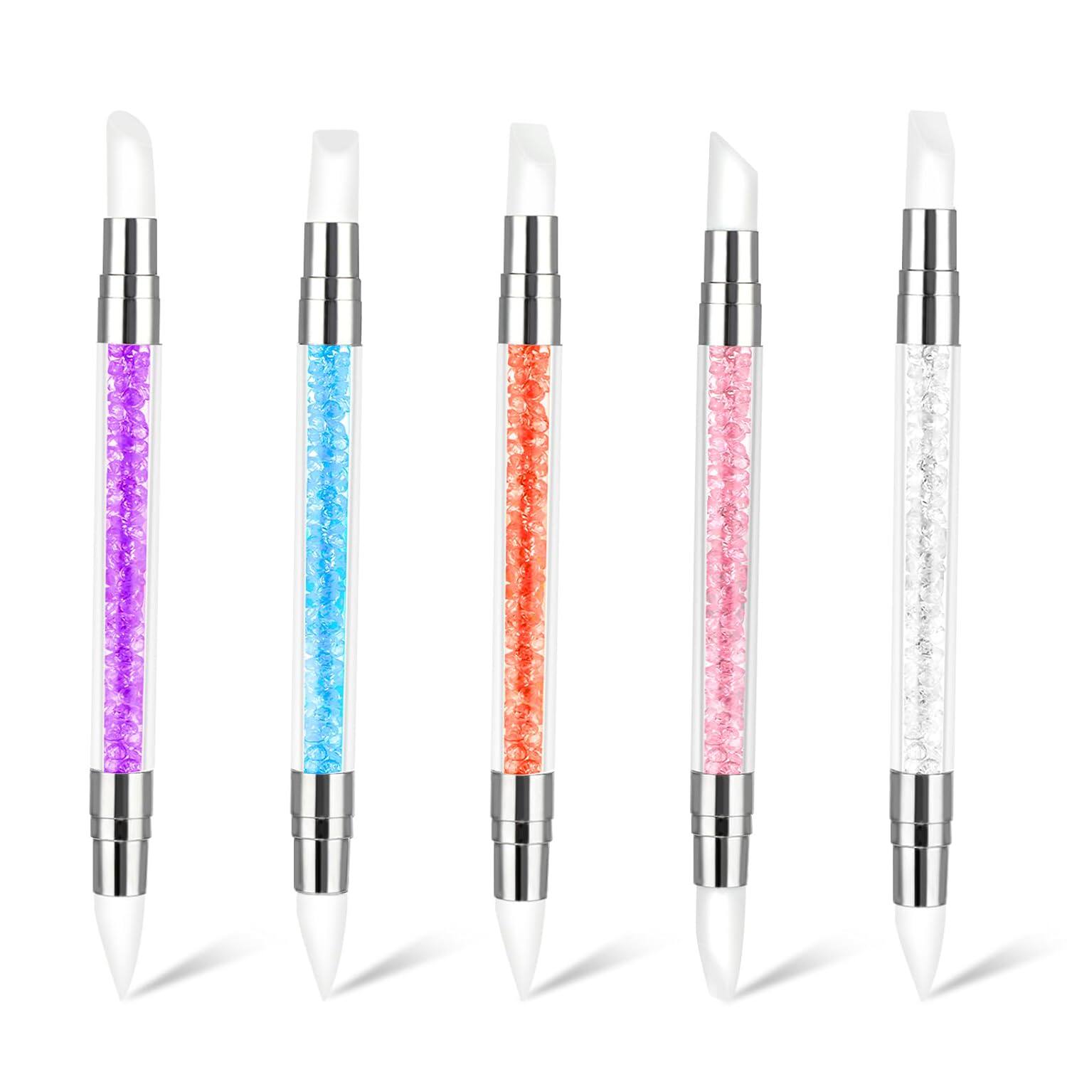 美甲抹痕硅胶软头双头点钻压圆笔陶艺手办细节针石塑粘土雕塑工具