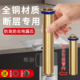 全铜防臭T型自封加长地漏芯引下水管道断层内芯深水卫生间延长管